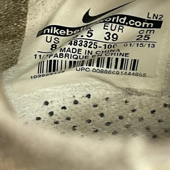 Nike Shoes Mens Sz 8 Hyperfuse 9 Golf Cleats Sneakers 483325-100 Yellow Lace Up - Picture 6 of 11